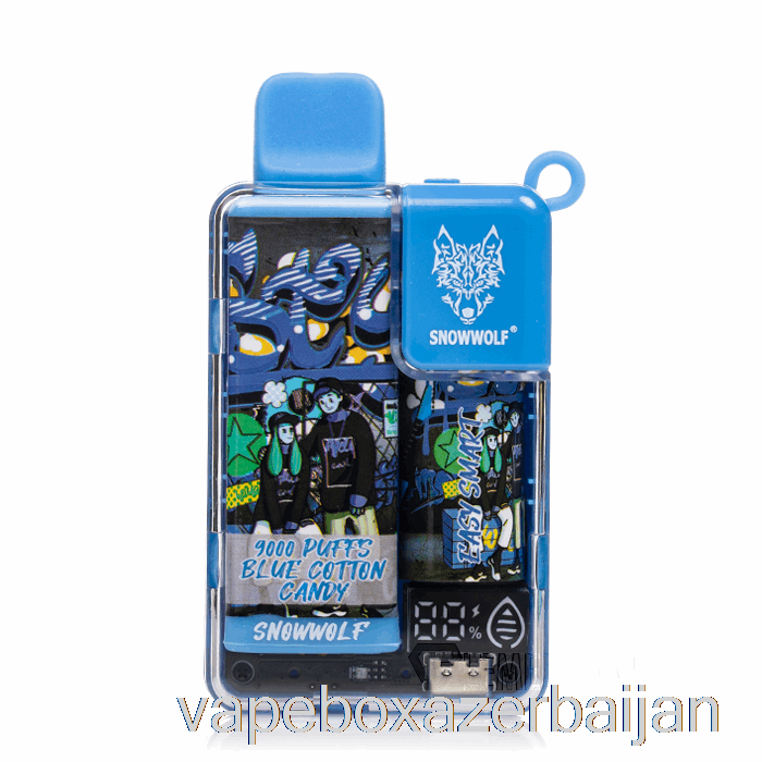 E-Juice Vape Snowwolf Easy Smart EA9000 Disposable Blue Cotton Candy
